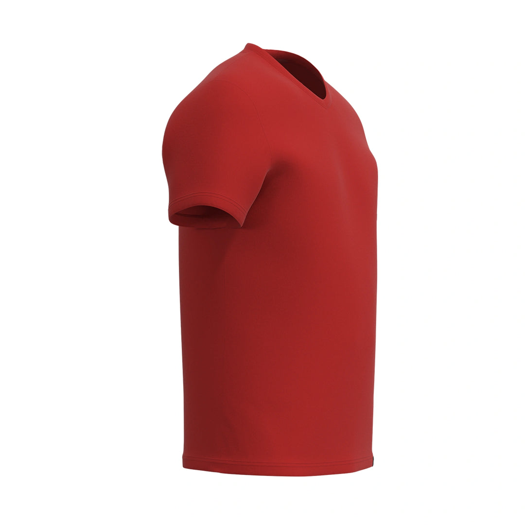Camiseta supersuave con cuello en V, Roja