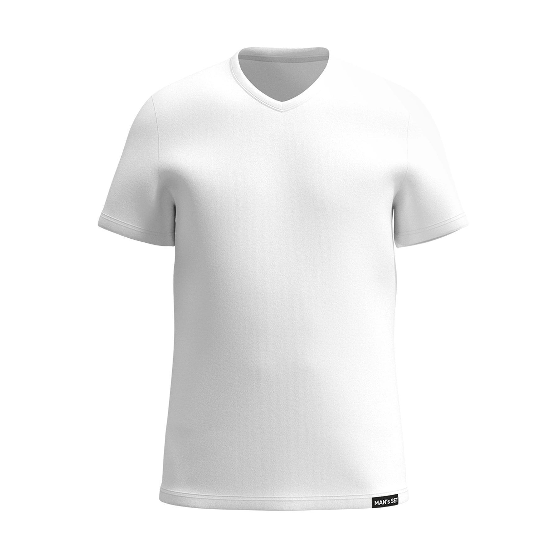 Slip Basic V-neck 4XL–8XL Blanco con bragueta abierta