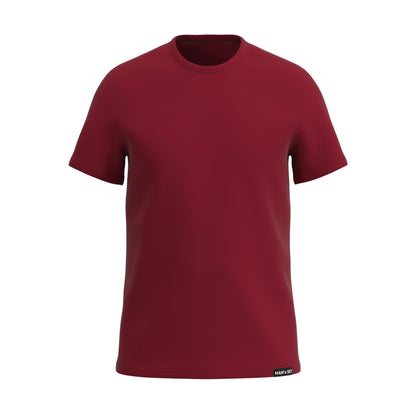 Super-soft Crew Neck T-Shirt, Burgundy