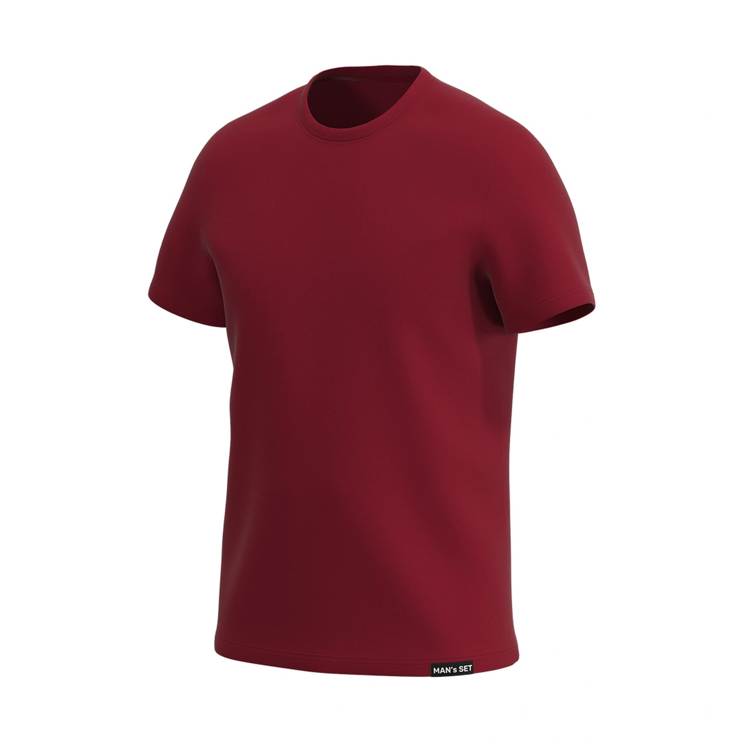 Super-soft Crew Neck T-Shirt, Burgundy