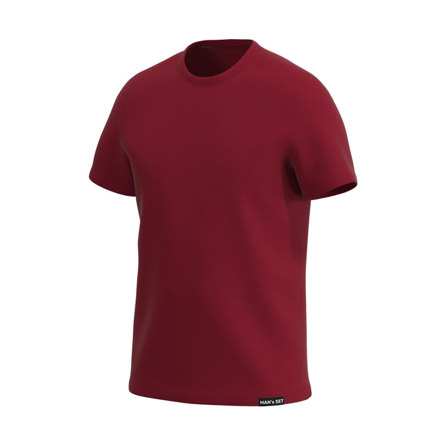 Super-soft Crew Neck T-Shirt, Burgundy