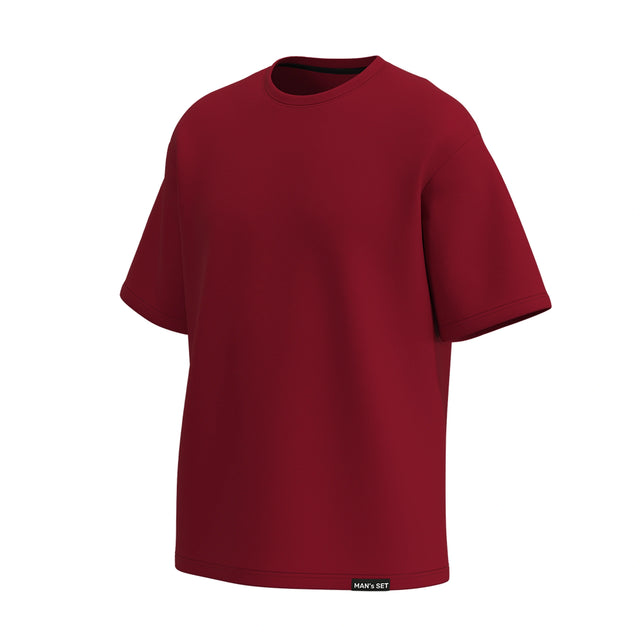 Soft Cotton Oversized T-Shirt, Burgundy