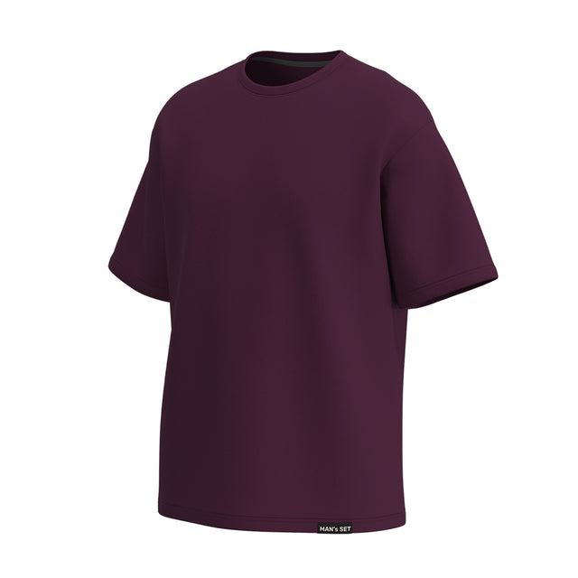 Soft Cotton Oversized T-Shirt, Plum