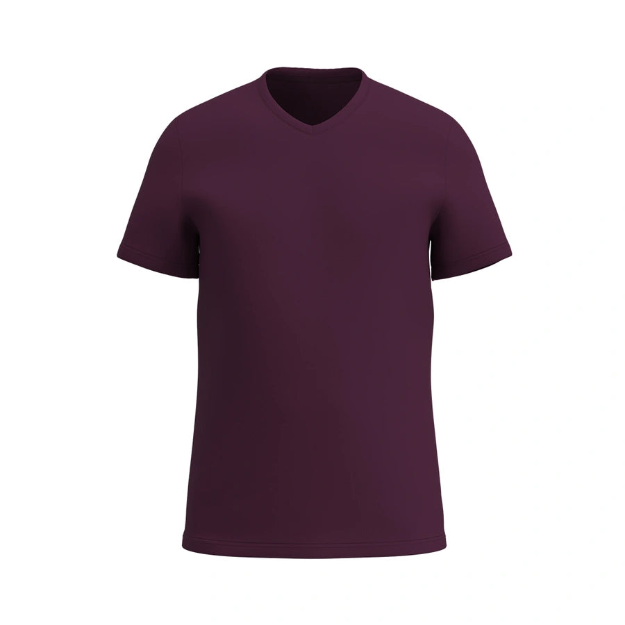 Kids Super-soft V-Neck T-Shirt, Plum