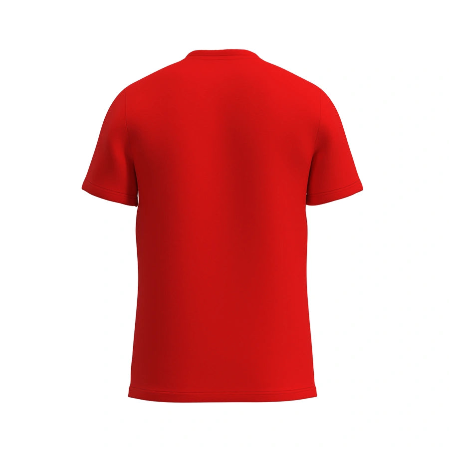 T-shirt super doux à col en V pour enfants, rouge
