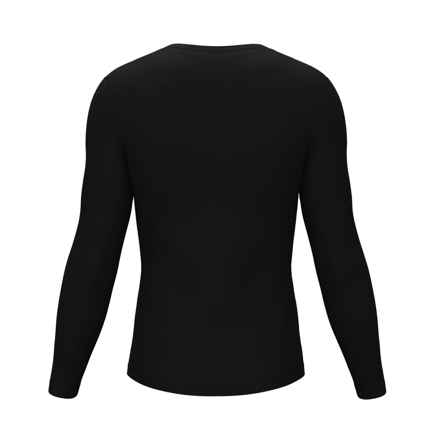 Camiseta térmica de manga larga, Negro, ajustado