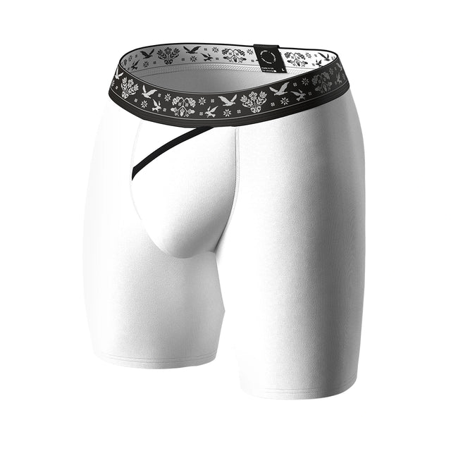 CoolCore Micromodal Boxer Briefs 6.7" OpenFly, White