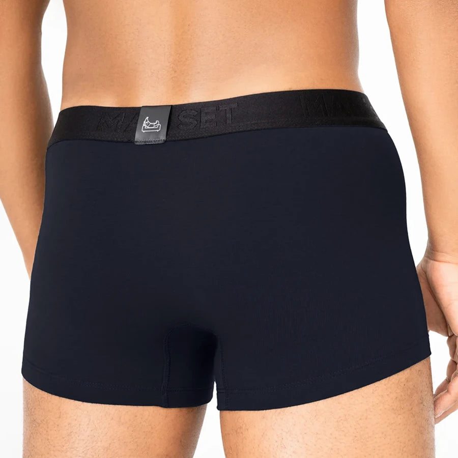 Men's UltraSoft Trunk with open fly in Navy Back View