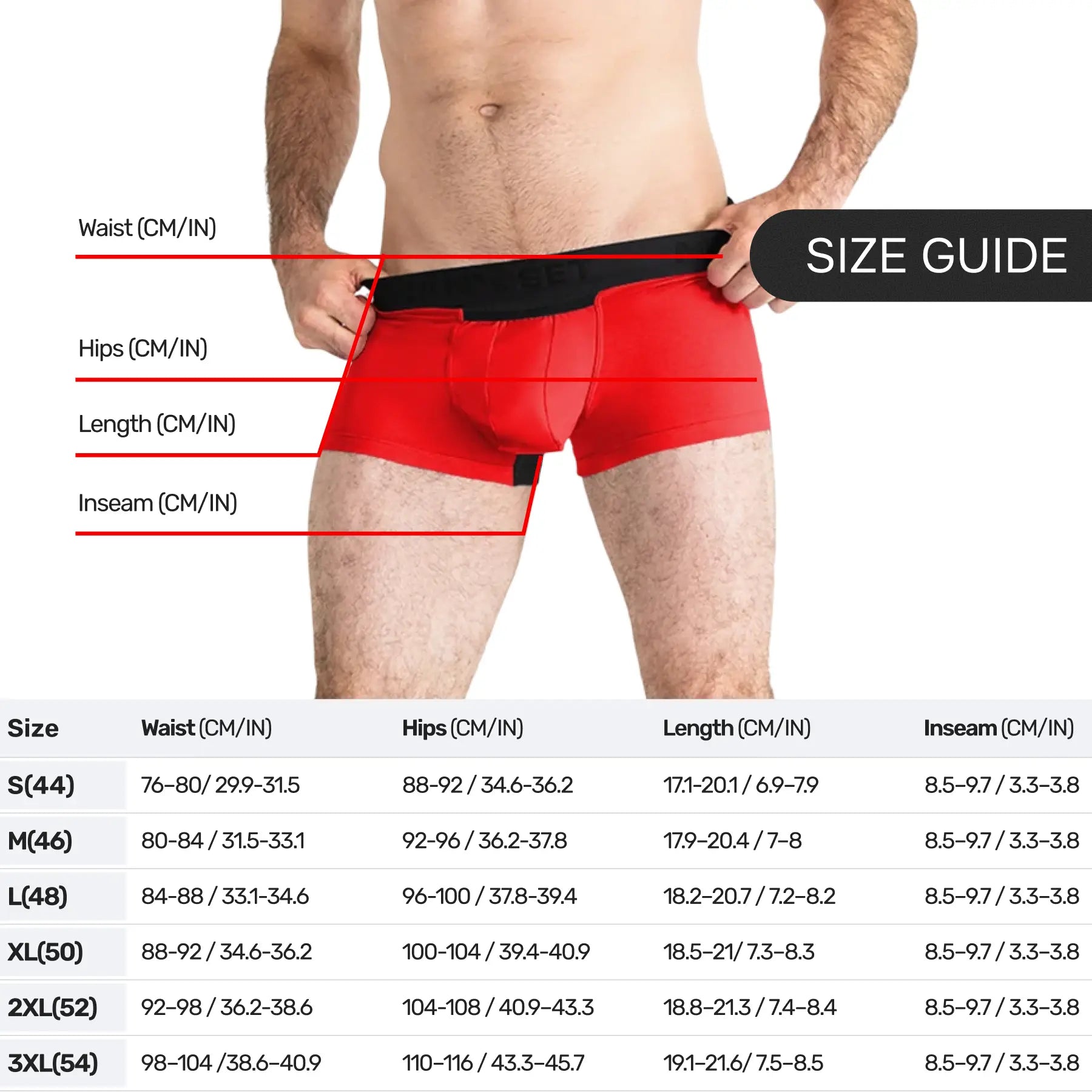 AirFlow Trunk 3.6" Open Fly, Red