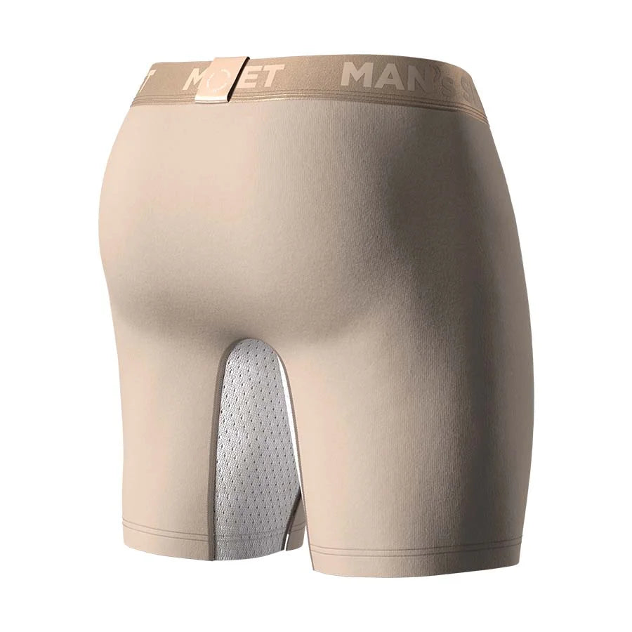 AirFlow Boxer Brief 7.6″ Open Fly, Gold Series, Beige