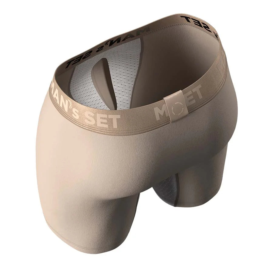 AirFlow Boxer Brief 7.6″ Open Fly, Gold Series, Beige