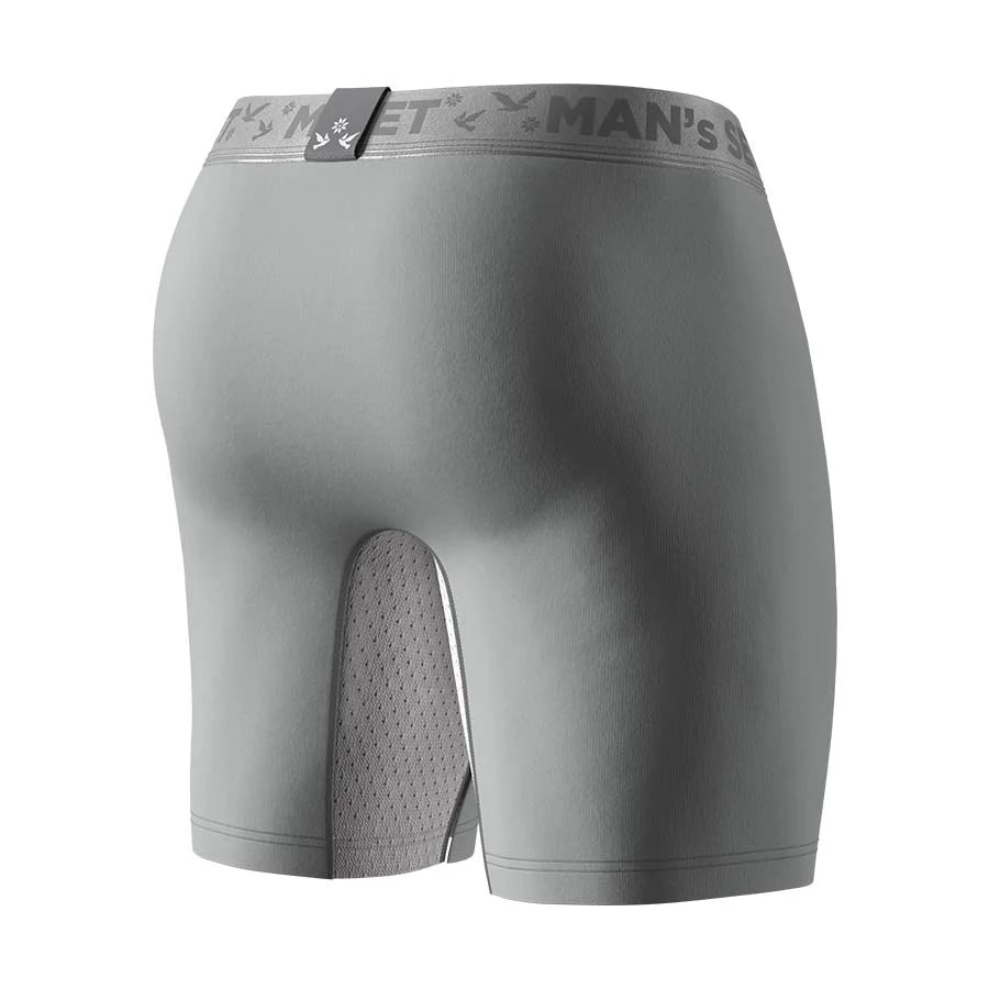 AirFlow Boxer Brief 7.6″ Open Fly, Silver Series, Gray