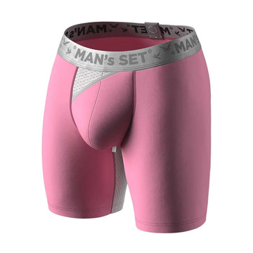 AirFlow Boxer Brief 7.6″ Open Fly, Silver Series, Pink