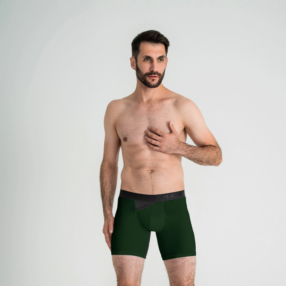 AirFlow Boxer Brief 7.6" OpenFly, Forest Green