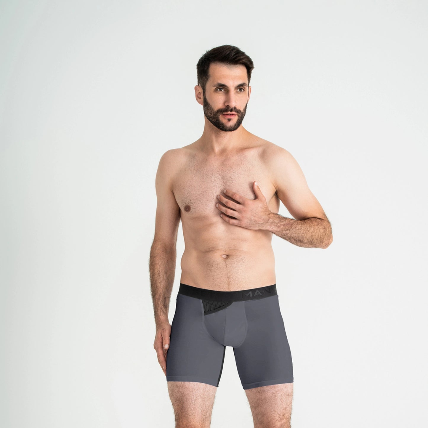 AirFlow Boxer Briefs 7.6" OpenFly, Graphite