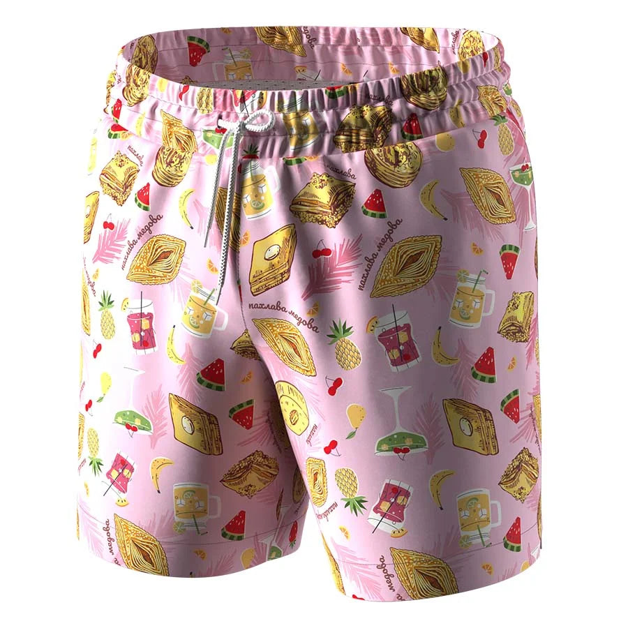 Men’s Swim Shorts Anatomic with quick-dry fabric in Honey Resort Front View