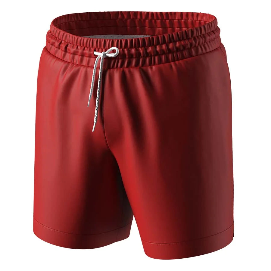 Men’s Anatomic Swim Shorts in Red Front View