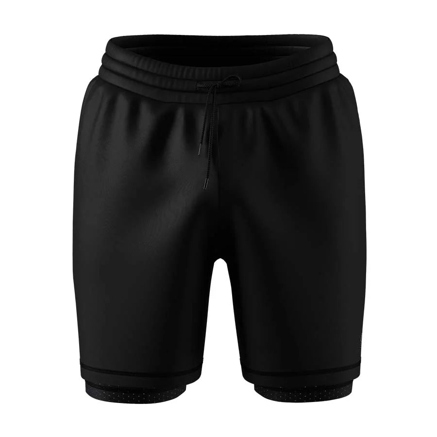Men’s Shorts Anatomic 2-in-1 Balance with built-in liner in Black Front View