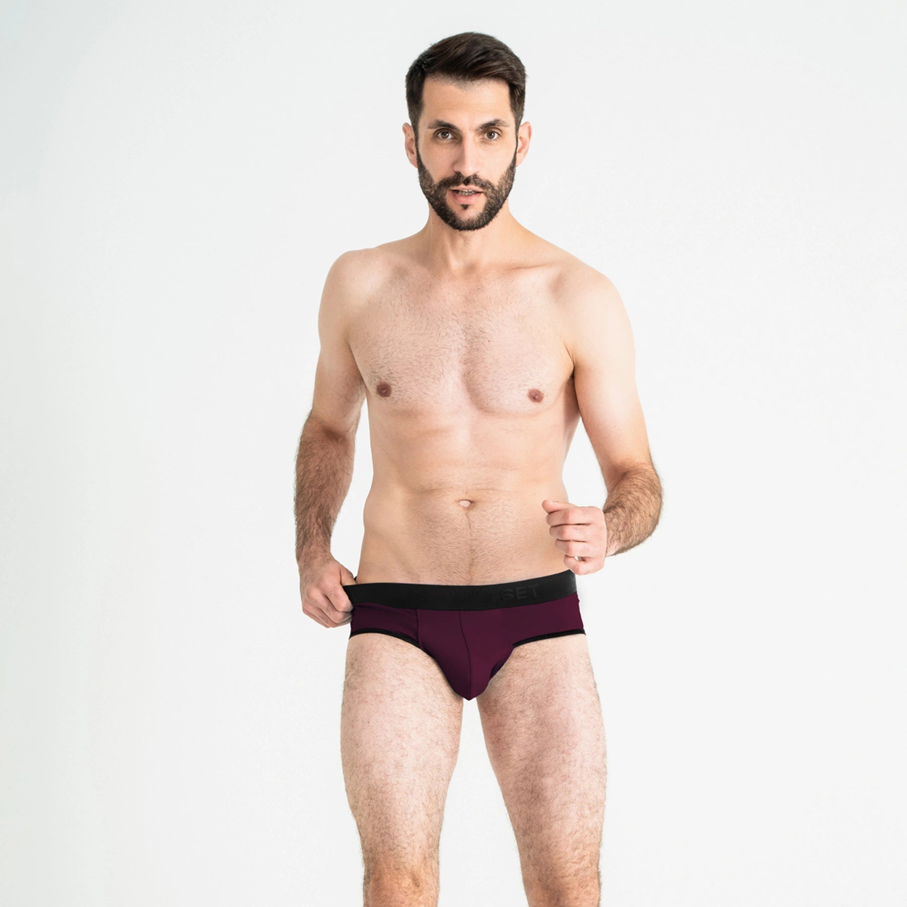 PowerStretch Brief Open Fly, Plum