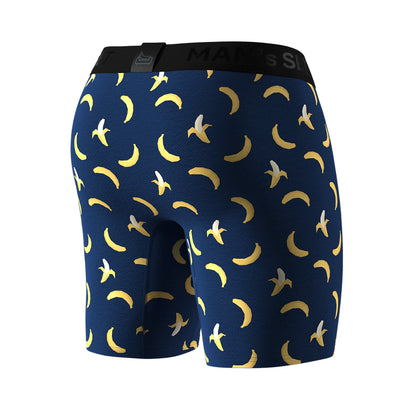 UltraSoft  Boxer Briefs 7.6" OpenFly, Navy Banana