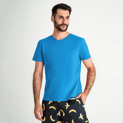 Super-soft V-Neck T-Shirt, Aqua