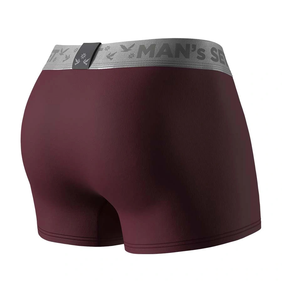 Men’s FlexFit Trunk Open Fly in Cherry Back View