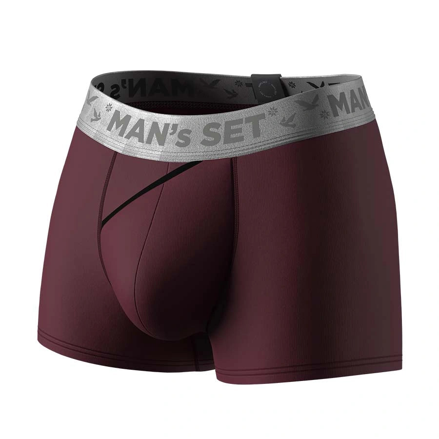 Men’s FlexFit Trunk Open Fly in Cherry Front View