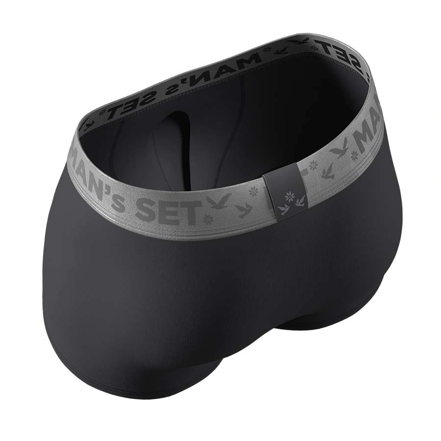 Men’s FlexFit Trunk 3.2″ Open Fly in Graphite Interior View