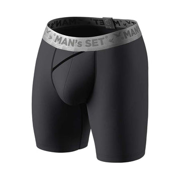 UltraSoft Boxer Brief 7.6" Open Fly, Silver Series, Graphite