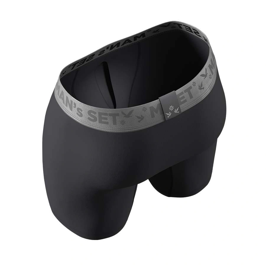 UltraSoft Boxer Brief 7.6" Open Fly, Silver Series, Graphite