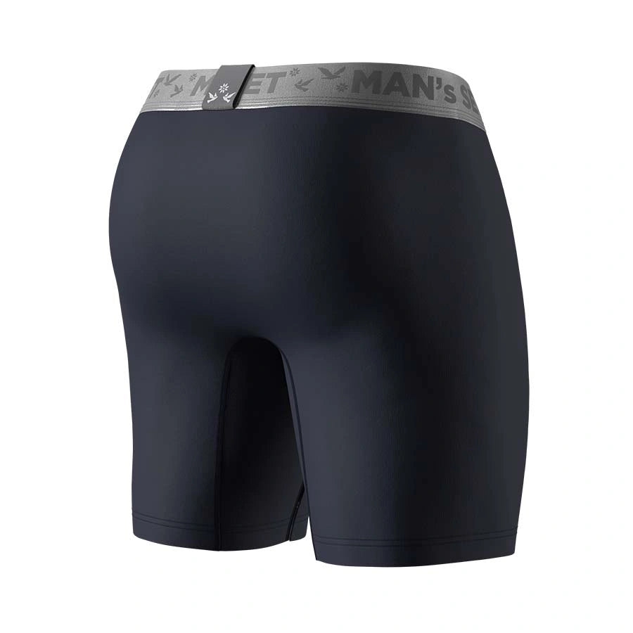 UltraSoft Boxer Brief 7.6" Open Fly, Silver Series, Navy