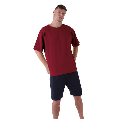 Soft Cotton Oversized T-Shirt, Burgundy