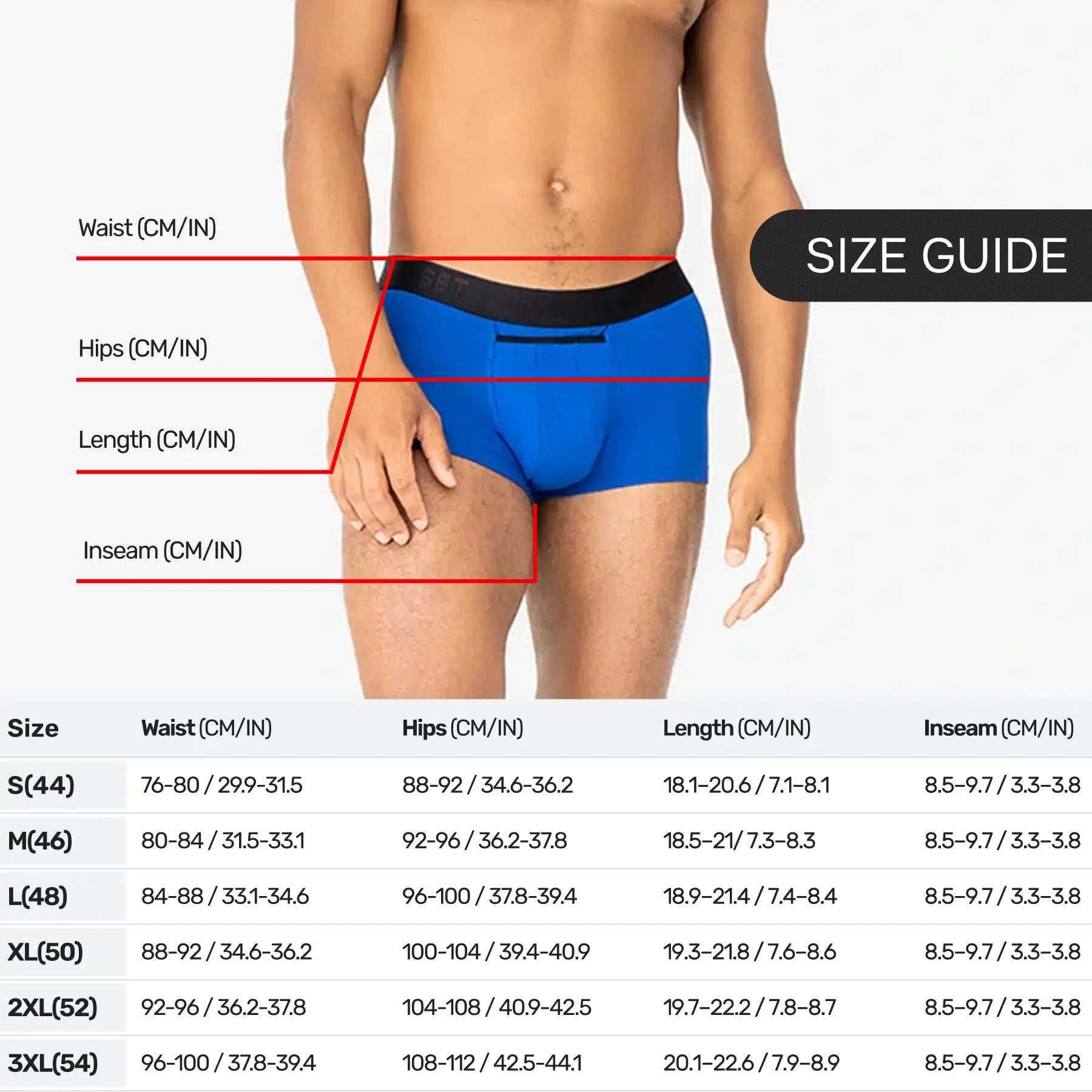 BreezeFlow Micromodal Trunk 3.6" Open Fly, Electric Blue