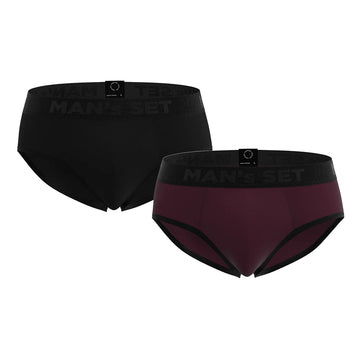 UltraSoft Kids Briefs 2.8" 2-Pack, Black/Plum