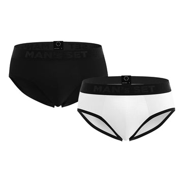 UltraSoft Kids Briefs 2.8" 2-Pack, Black/White