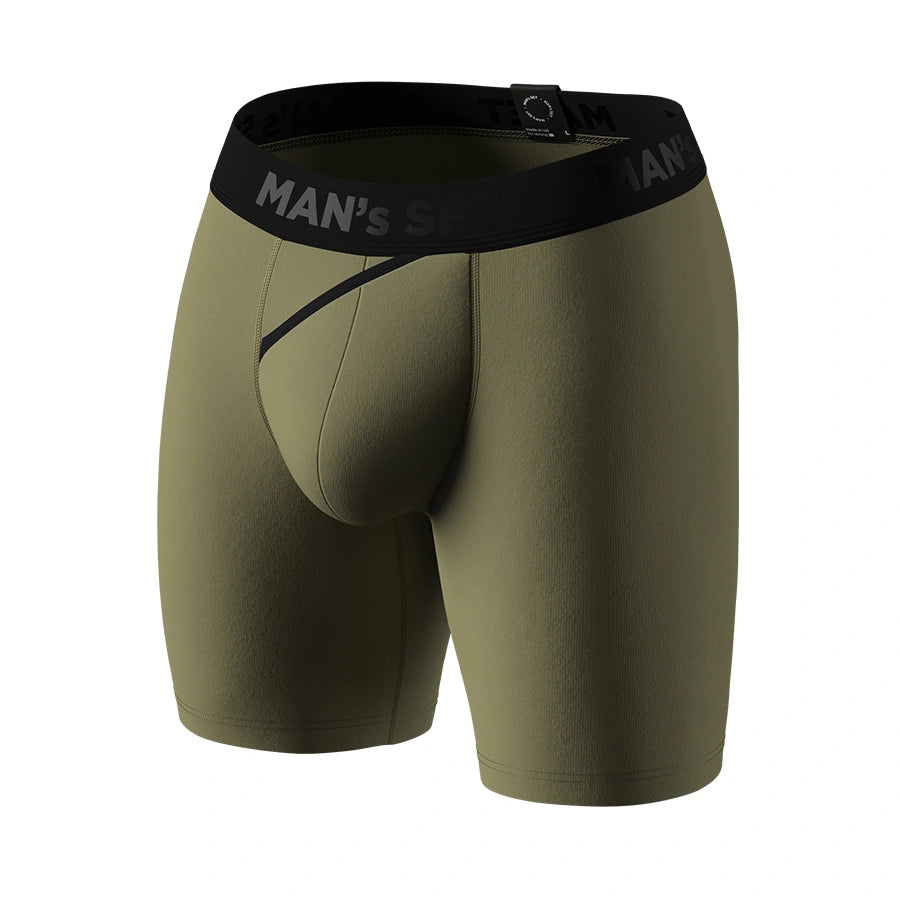 UltraSoft Boxer Brief 7.6" Open Fly, Light Khaki