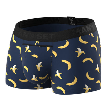 UltraSoft Trunks 3.6" OpenFly, Navy Banana