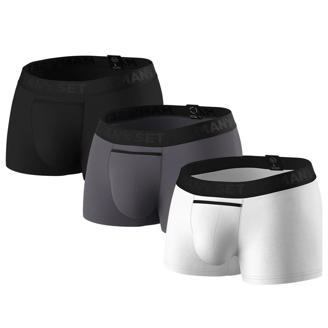 Men’s Trunks UltraSoft with Horizontal Fly in 3-Pack, Product Set View