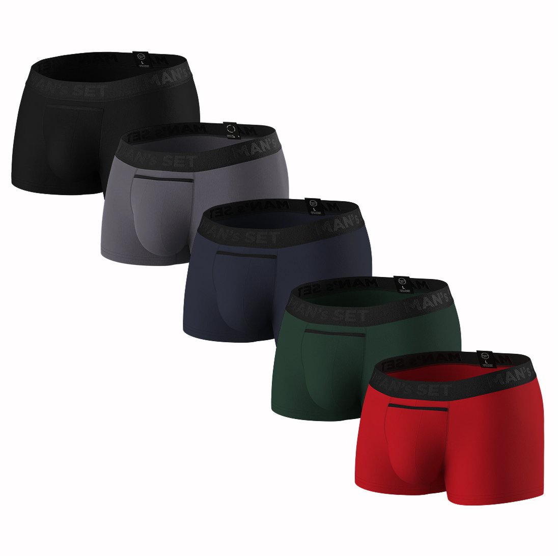 Men’s Trunks UltraSoft with Horizontal Fly in 5-Pack, Product Set View