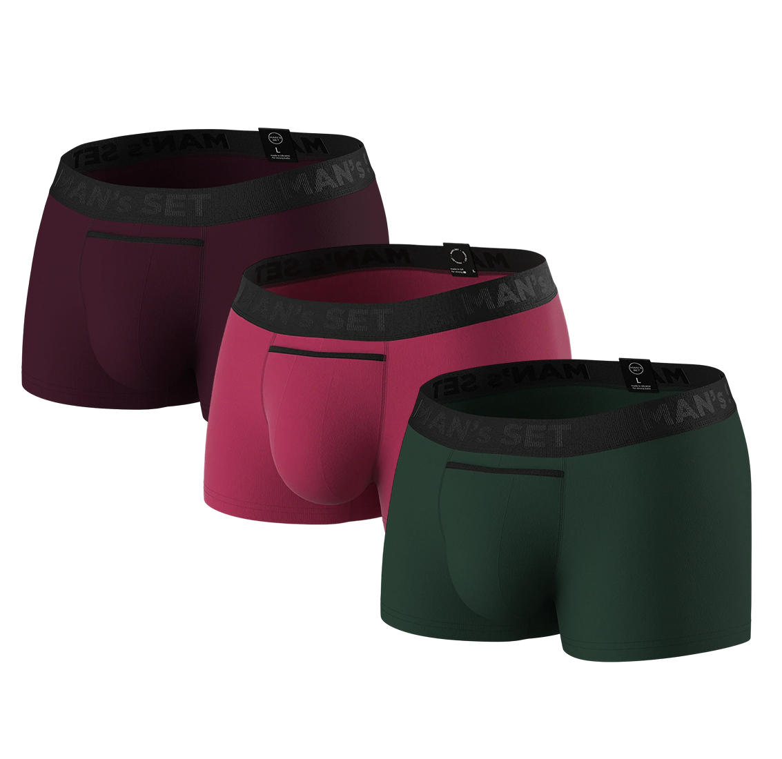 Men’s Trunks UltraSoft with Breathable Cotton in 3-Pack, Product Set View
