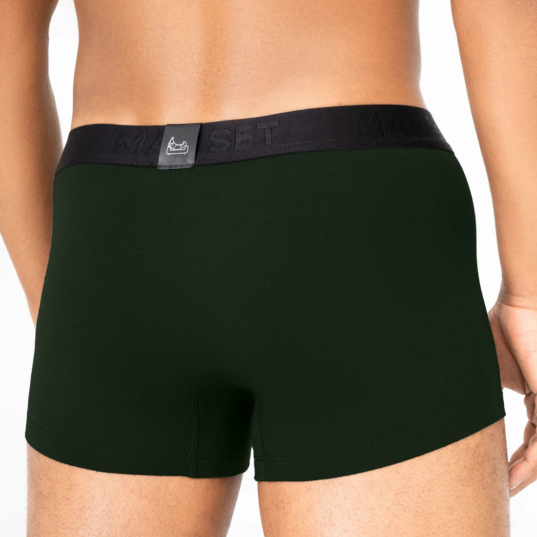 Men’s Trunks UltraSoft with Horizontal Fly in Forest Green, Back View