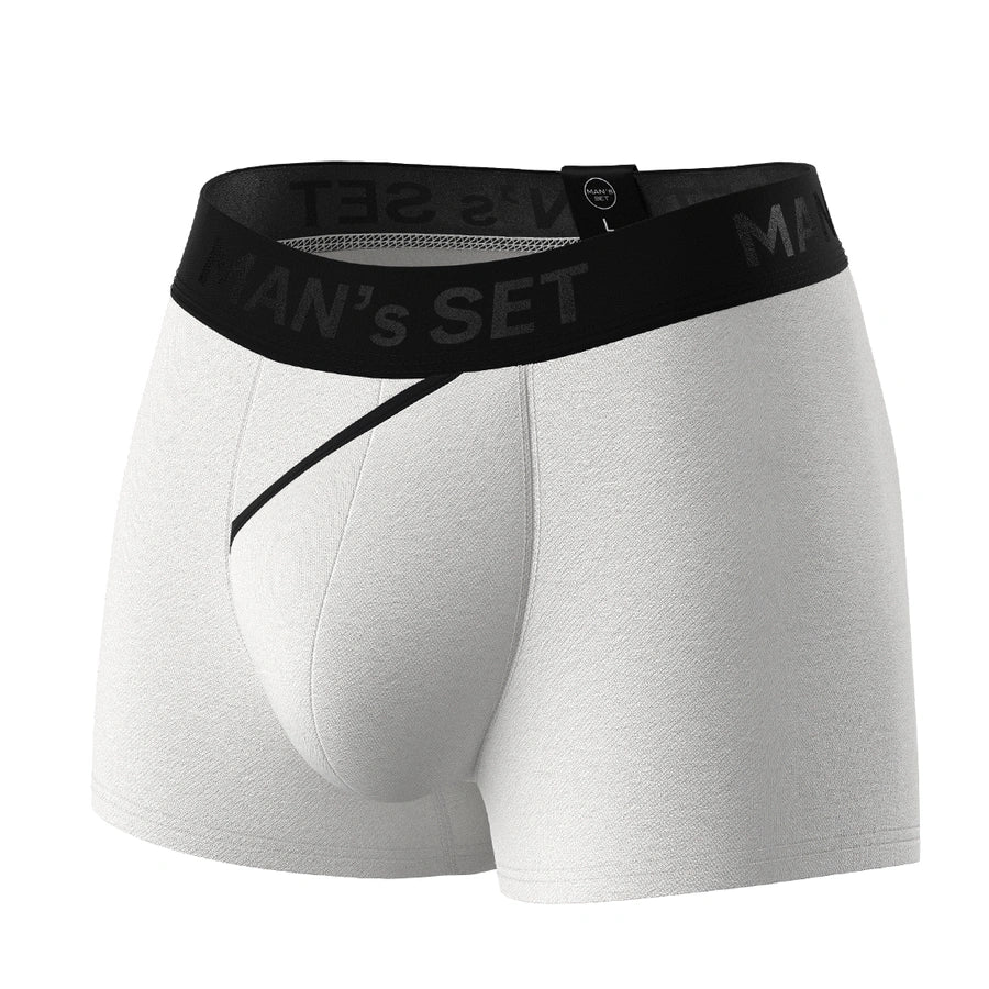 Men's Trunks FlexFit with Skew Fly in White, Front View