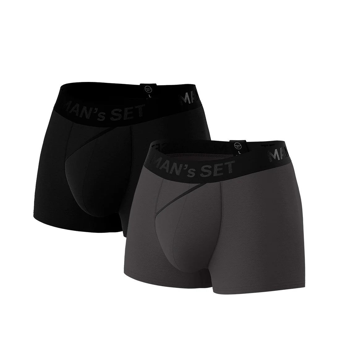 FlexFit Trunks  3.2" 2-Pack, Black/Graphite