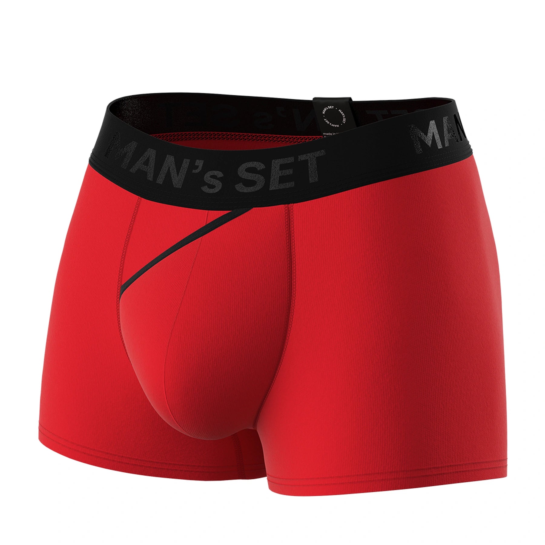Man’s SET bright red FlexFit trunk 3.2 inch, breathable anatomical men’s underwear, front view