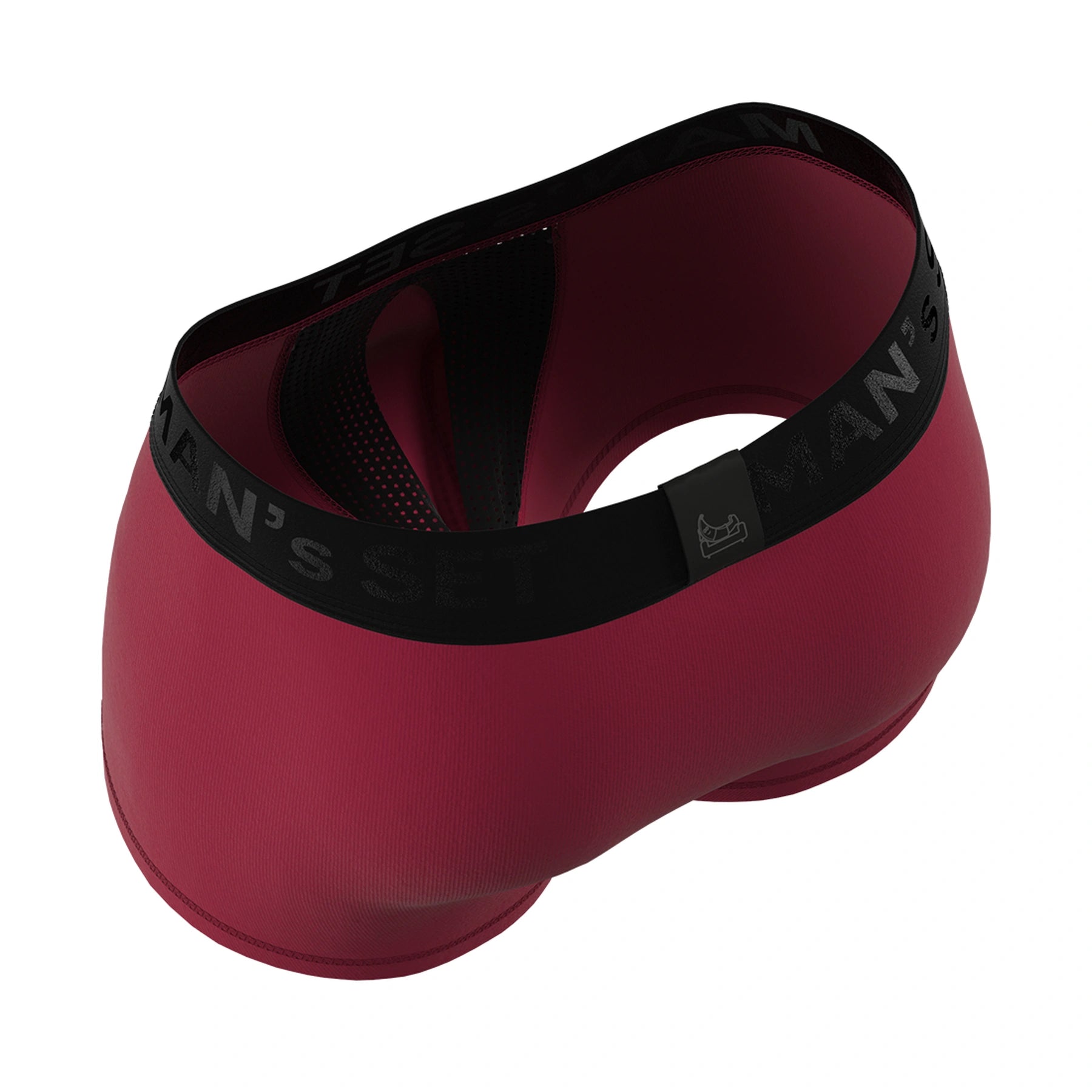 Men's Trunks AirFlow with Ventilation Mesh in Burgundy, Interior View