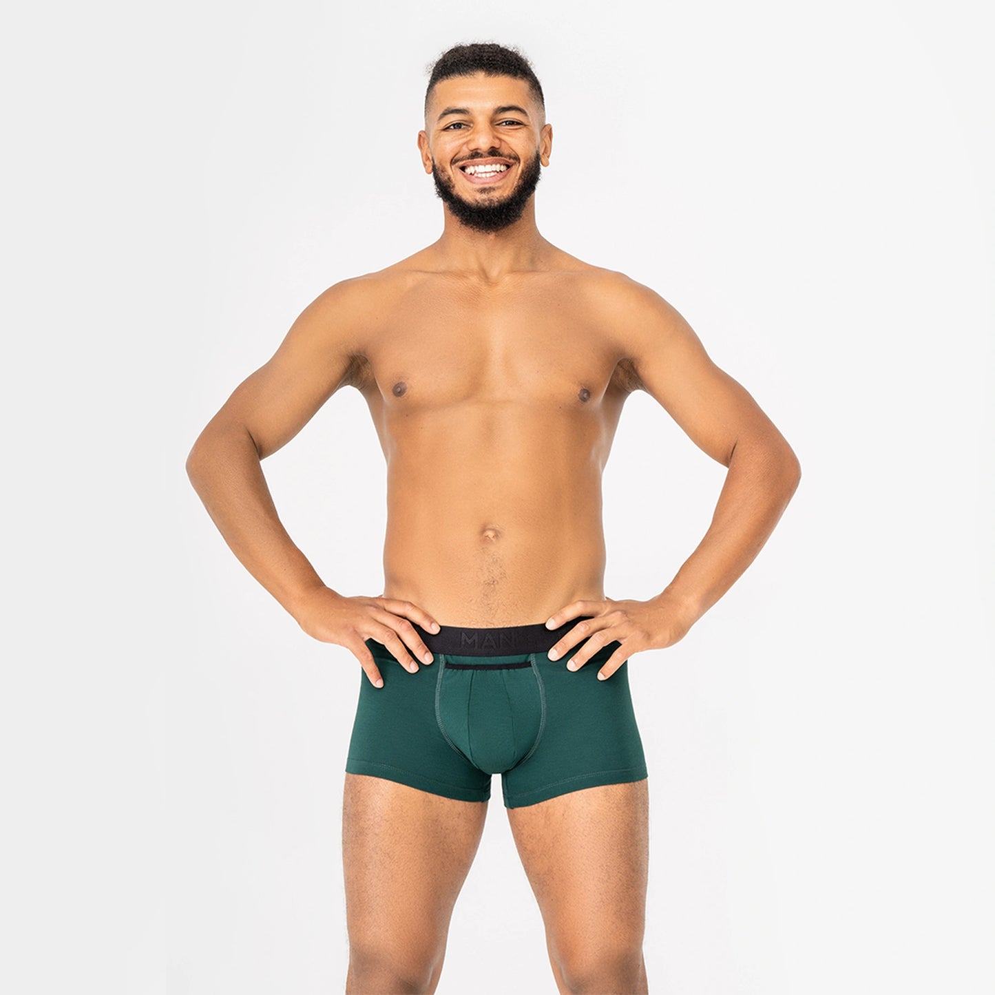 BreezeFlow Micromodal Trunks 3.6" OpenFly, Forest Green