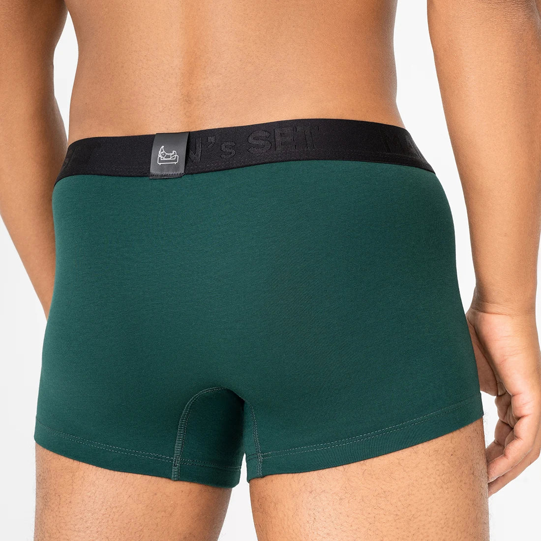 Men’s Trunks BreezeFlow with Stretch Fabric in Forest Green, Back View