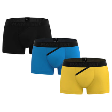 Bóxer CoolCore Kids 5.6 cm 3-Pack Negro/Azul Brillante/L