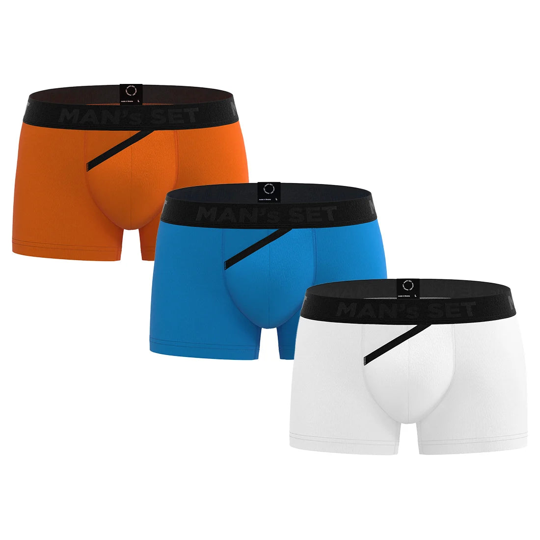 CoolCore Kids Trunks 2.2" 3-Pack, Orange/Bright Blue/White