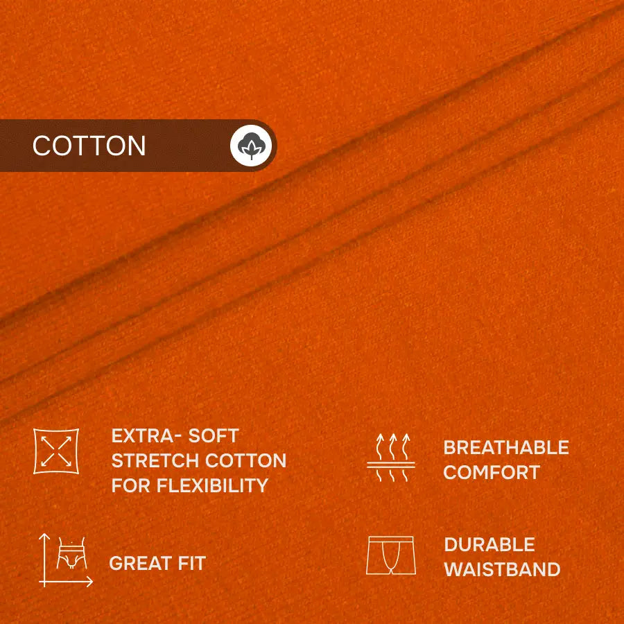 Men’s Anatomical Boxer Briefs w/Fly Light Plus (4XL–8XL), Orange